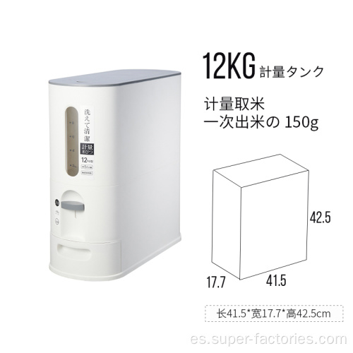 Contenedor de almacenamiento de arroz automático multifunción de 12 kg